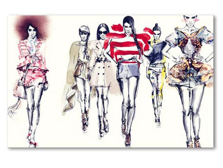 437x328 trendy fashion illustrators - Fashion Drawing Portfolio