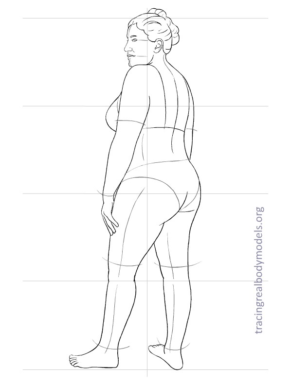 598x792 Tracing Real Body Models An Alternative To The Stereotypical - Fashion Drawing Template