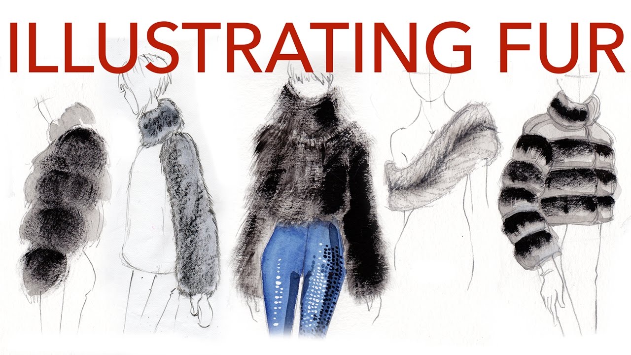 1280x720 Fashion Illustration Tutorial Fur Shearling - Fashion Drawing Tutorials