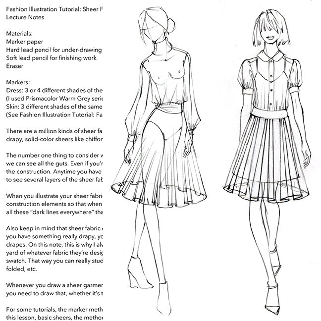 Fashion Drawing Tutorials At PaintingValley.com | Explore Collection Of ...