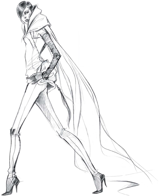 550x678 Dressing The Fashion Figure - Fashion Drawing Tutorials