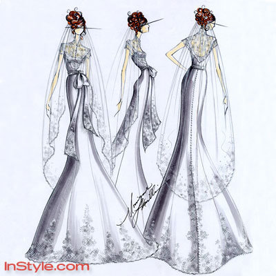 400x400 fashion designers sketch bella's wedding dress - Fashion Dress Drawing
