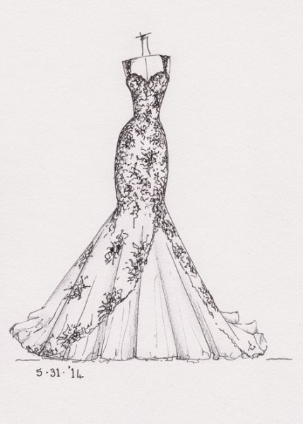 Fashion Dress Drawing at PaintingValley.com | Explore collection of ...