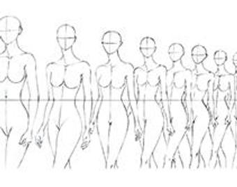 340x269 Female Fashion Figure Templates Etsy - Fashion Figure Drawing