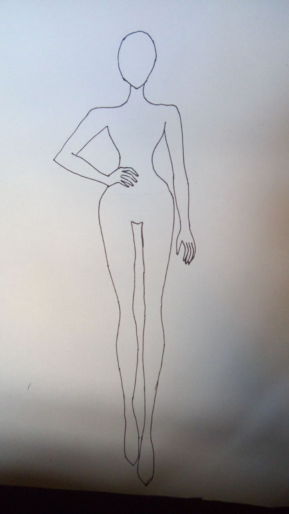 576x1024 How To Draw A Simple Fashion Illustration Steps - Fashion Figure Drawing