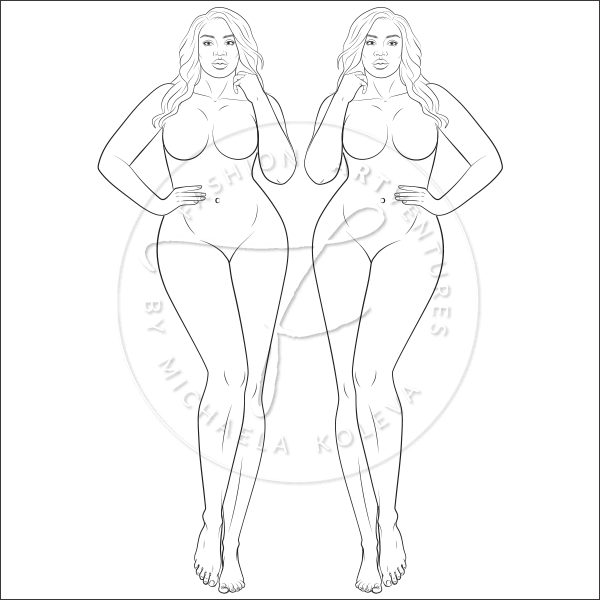 600x600 alluring curves fashion figure template - Fashion Figure Drawing.