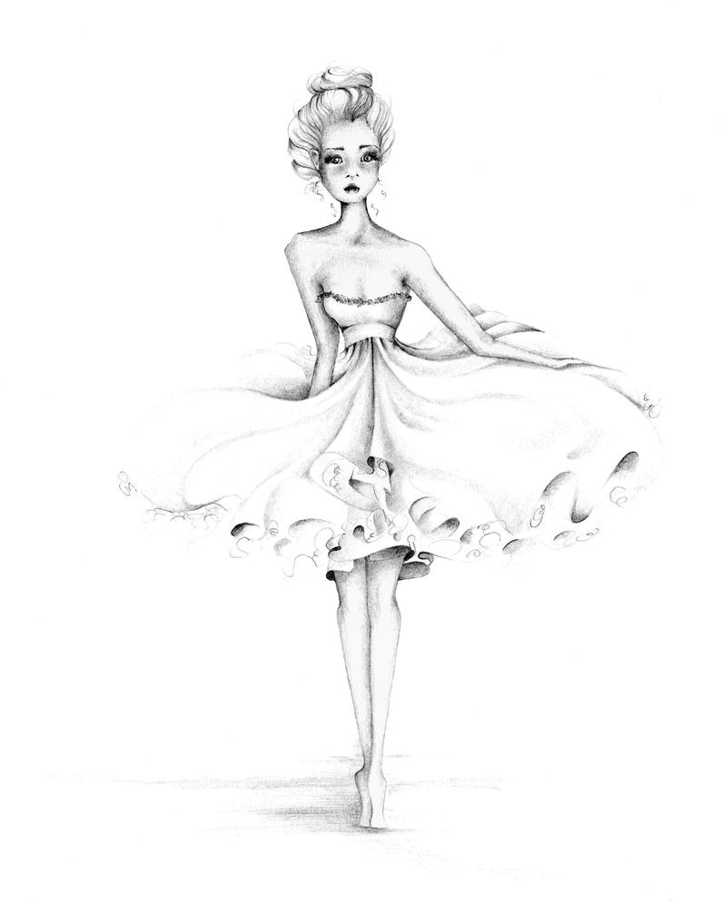 794x994 Original Black And White Girl Print Fashion Illustration Etsy - Fashion Girl Drawing