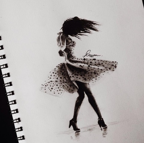 Fashion Girl Drawing at PaintingValley.com | Explore collection of ...