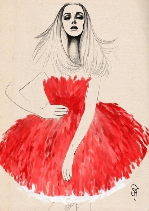 481x679 Art Drawing Fashion Girl Thelovedbird Favim Com Original - Fashion Girl Drawing