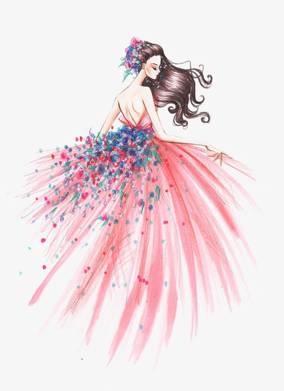 564x776 Fashion Girl, Fashion Clipart, Long Haired Girl, Drawing Girls Png - Fashion Girl Drawing