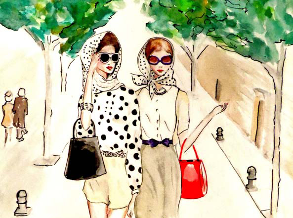 593x441 Fashion Illustrations Drawings - Fashion Girl Drawing