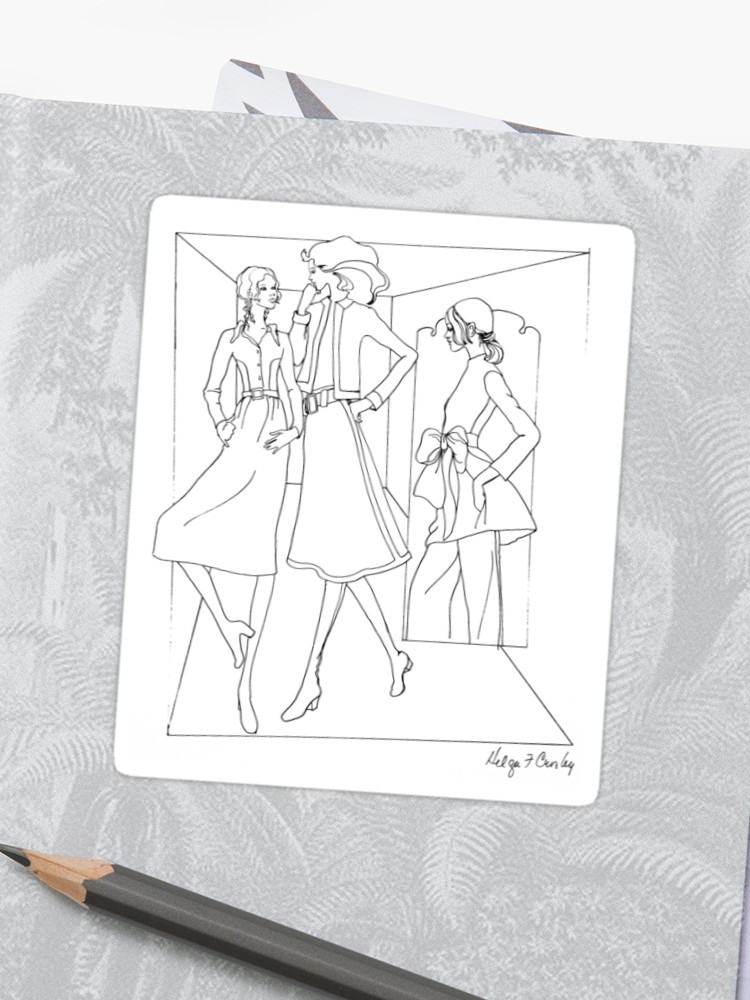 750x1000 Helga's Fashion Mannequins Series Poster Big Sticker - Fashion Manikin Drawing