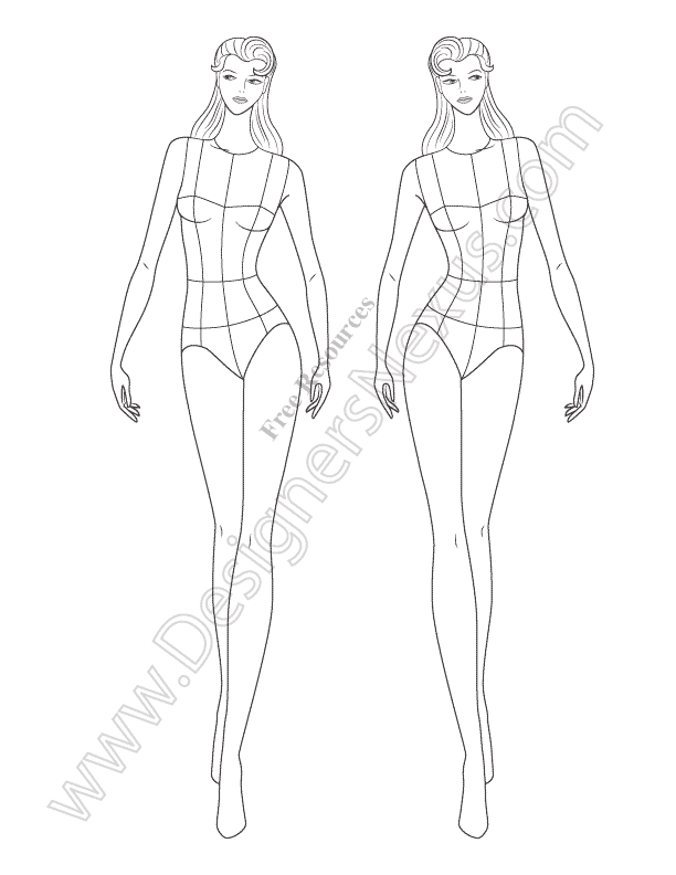 612x792 mannequin drawing for fashion - Fashion Mannequin Drawing
