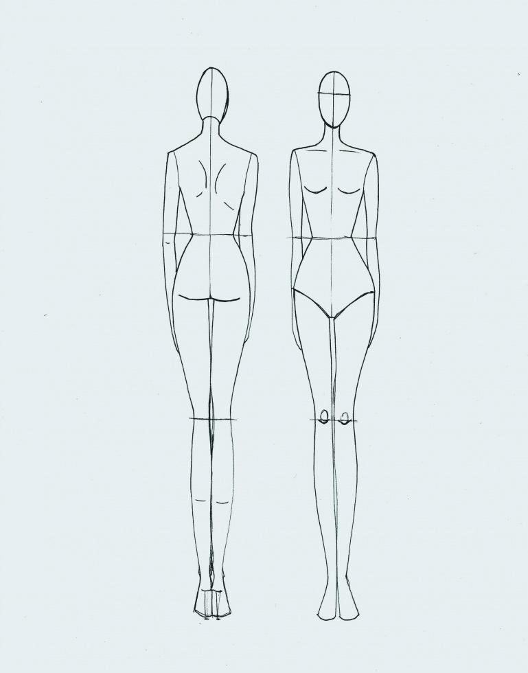 769x980 Fashion Design Body Template Female Drawing Templates Free Sketch - Fashion Model Drawing Templates