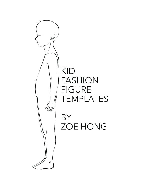 570x738 Fashion Illustration Templates Children Drawing - Fashion Model Drawing Templates