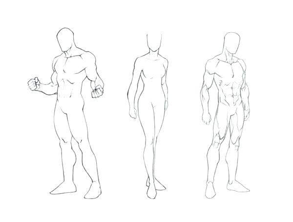600x454 Fashion Model Sketch Template Male Blank Templates Drawn Human - Fashion Model Figure Drawing