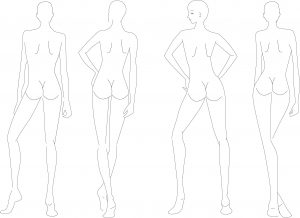 300x218 Make Your Own Fashion Figure Templates - Fashion Model Figure Drawing