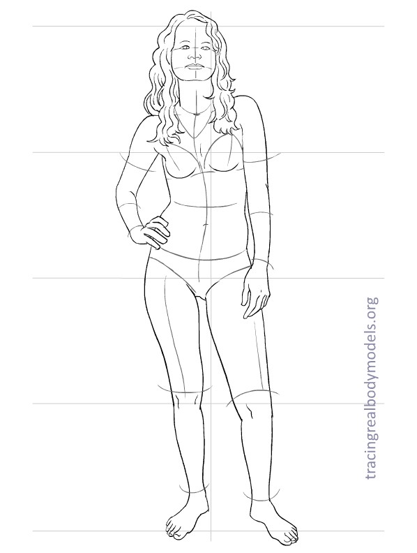 598x792 New Real Body Models, Fashion Figure Templates Tracing Real - Fashion Model Figure Drawing