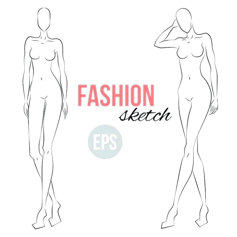 800x800 Heads Drawing Templates Fashion Model Template Illustration - Fashion Model Figure Drawing