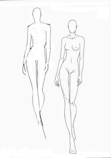 360x512 Drawing Models For Fashion Design Templates - Fashion Model Figure Drawing
