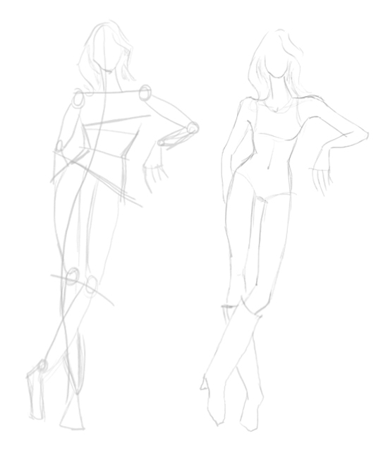 550x669 Fashion Figure Poses How To Draw Movement - Fashion Poses Drawing