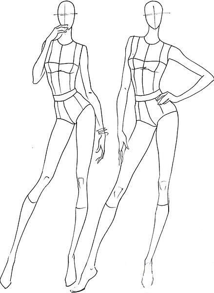 439x600 fashion illustrationplantillas figurines de moda, dos poses cadera - Fashion Poses Drawing
