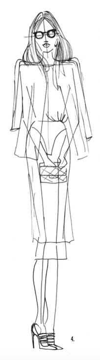 204x729 fashion sketch and go standing pose quarto knows blog - Fashion Poses Drawing