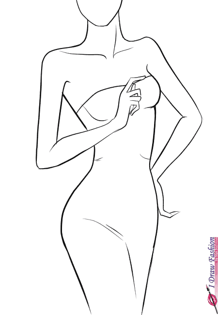 450x650 how to draw a feather boa i draw fashion - Fashion Poses Drawing