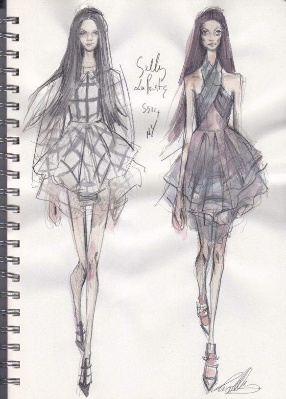 584x814 fashion sketchbook - Fashion Runway Drawing