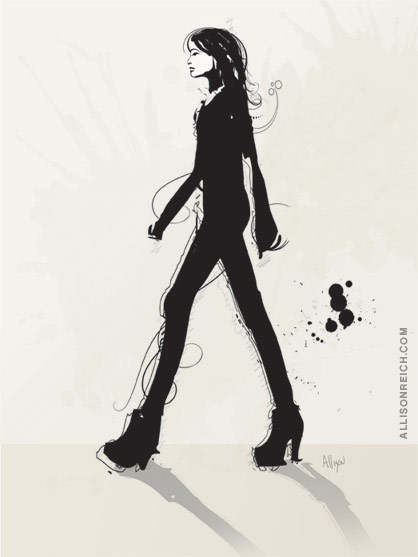 418x557 runway allison reich - Fashion Runway Drawing