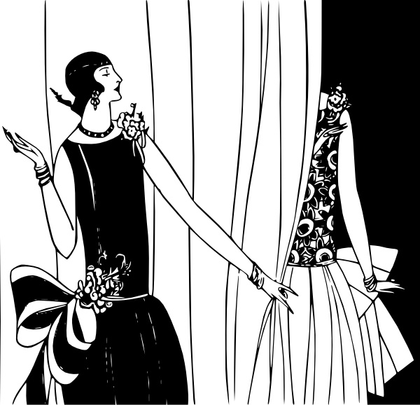 600x578 fashion show clip art free vector in open office drawing - Fashion Show Drawing