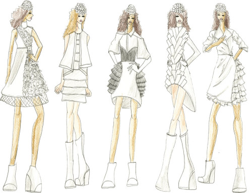 500x383 How To Draw A Dress Design To Show Your Fashion - Fashion Show Drawing