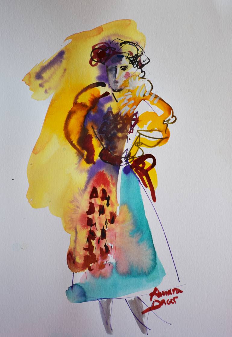 770x1117 Walking The Fashion Show Drawing - Fashion Show Drawing