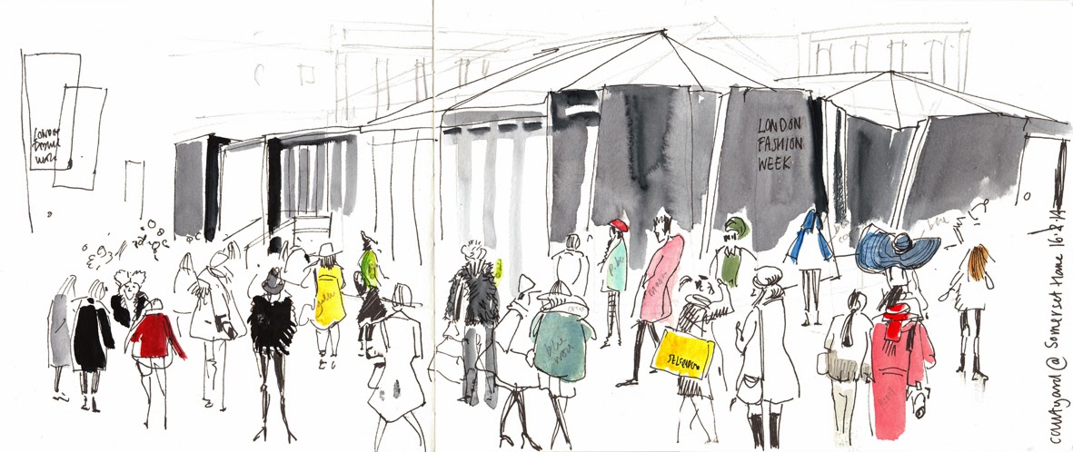 1181x498 Lineandwash Sketching - Fashion Show Drawing