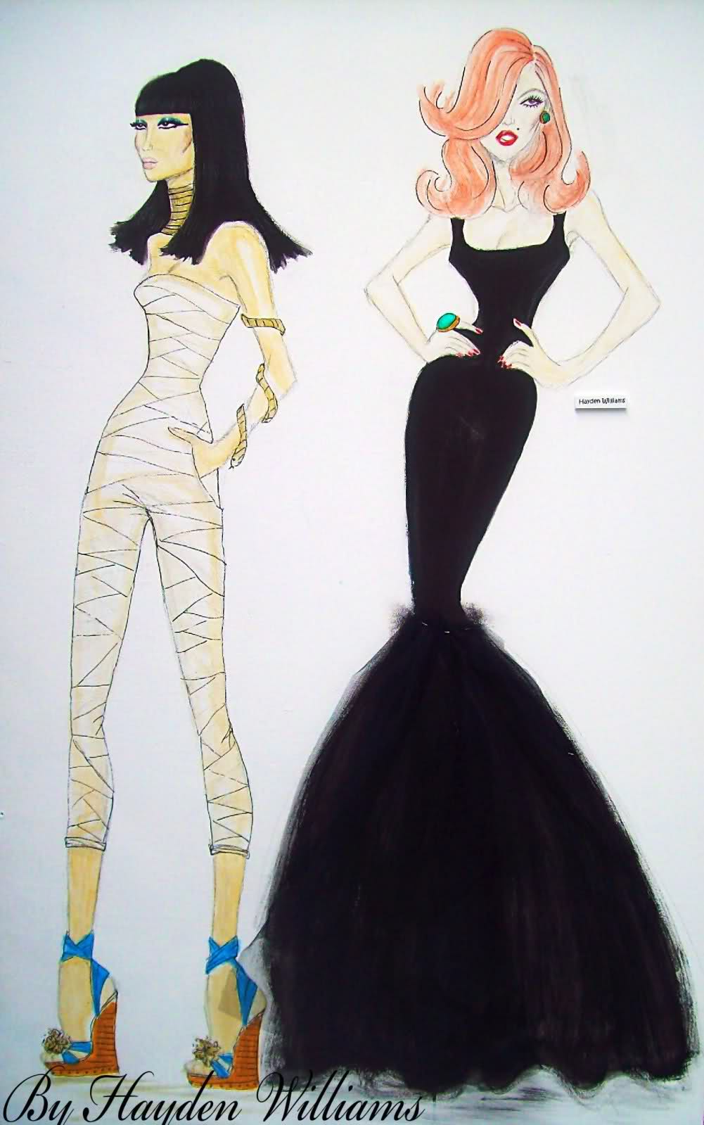 1001x1599 Tfs Fashion Illustrations Please Read Post - Fashion Show Drawing