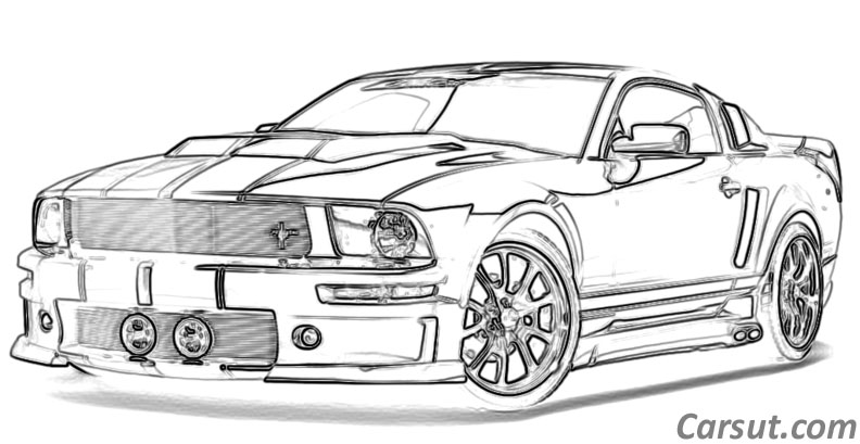 792x409 Muscle Car Drawings - Fast Car Drawing