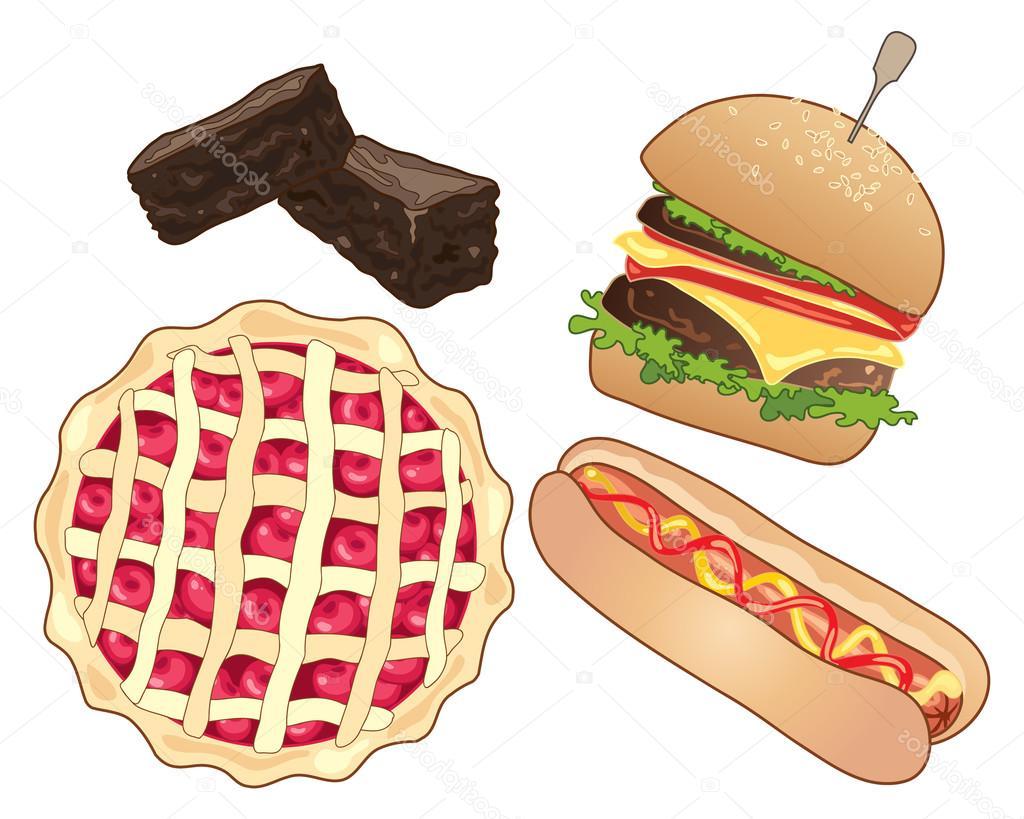 1024x819 Best Hd Stock Illustration American Fast Food Drawing - Fast Food Drawing