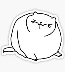 210x230 fat cat drawing stickers redbubble - Fat Cat Drawing