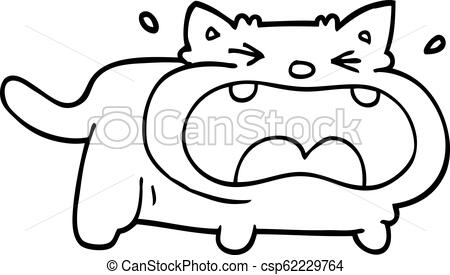 450x275 Line Drawing Cartoon Fat Cat - Fat Cat Drawing