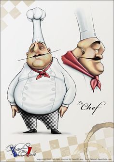 Fat Chef Drawing At Paintingvalley Com Explore Collection Of Fat