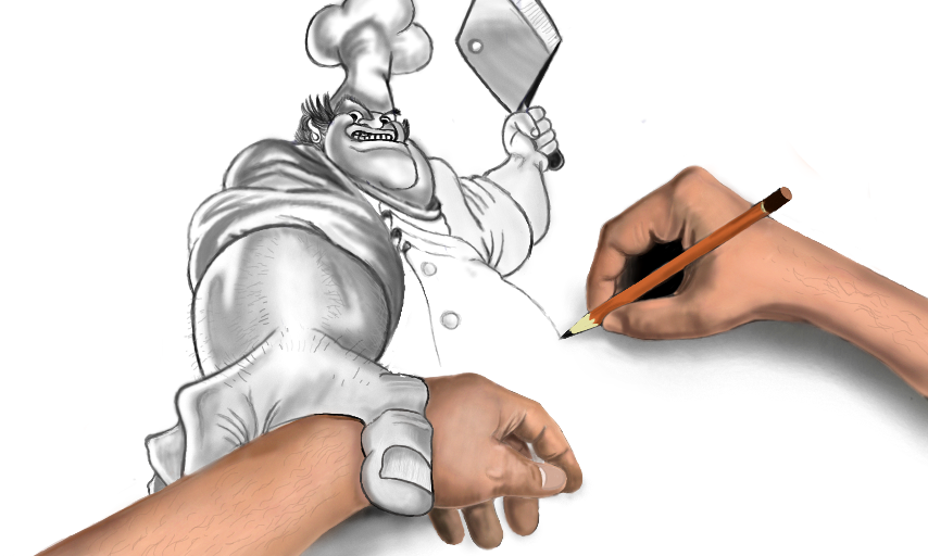 854x512 Colors! Live - Fat Chef Drawing