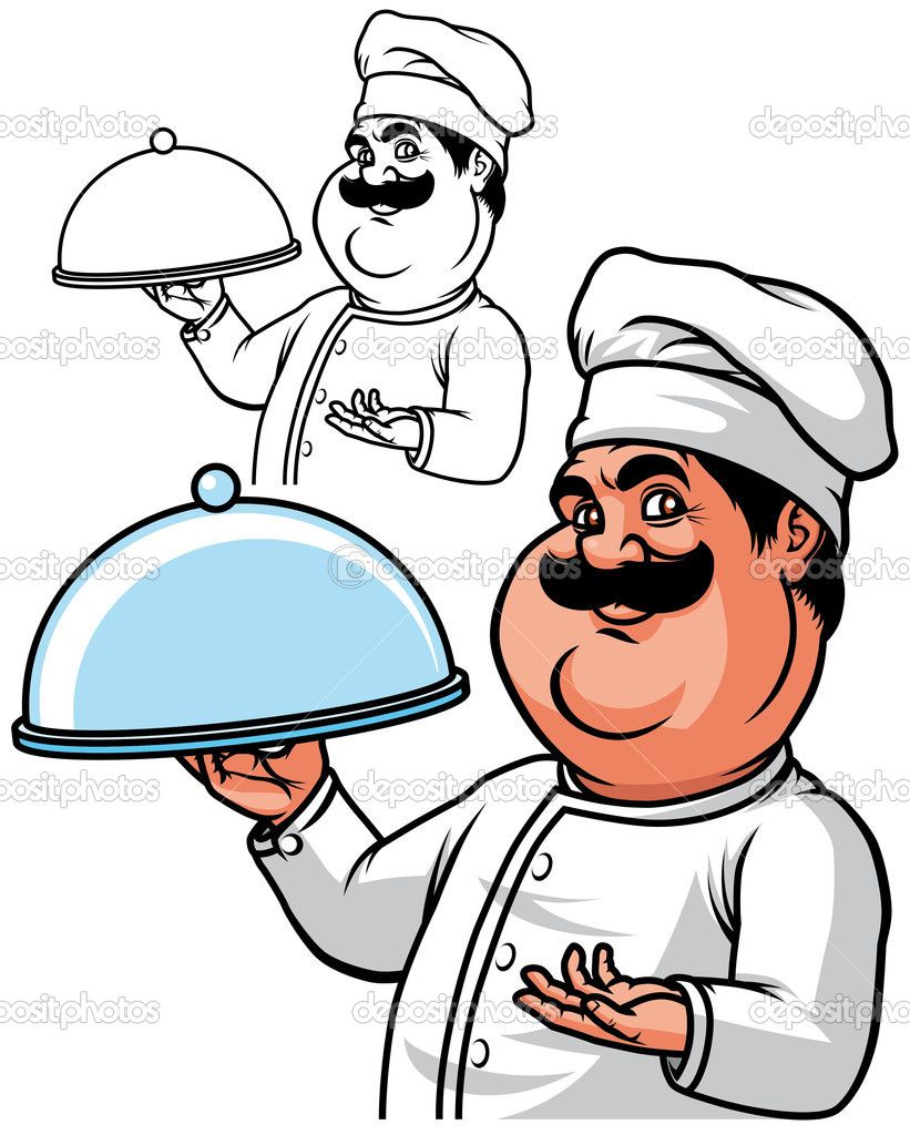 821x1024 fat chef cartoon cartoon chef - Fat Chef Drawing