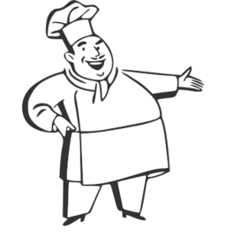 256x268 Fat Chef Clipart Picture Free Svgs - Fat Chef Drawing