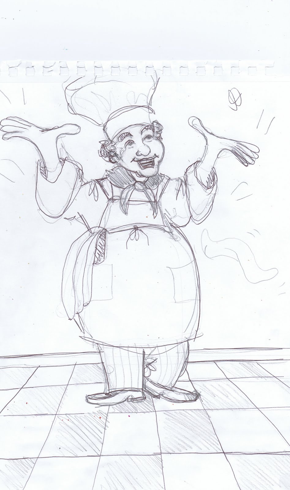 947x1600 Fat Chef Drawing - Fat Chef Drawing