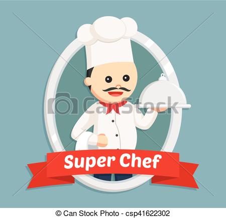 450x434 fat chef in super chef emblem - Fat Chef Drawing