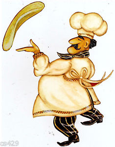 235x300 Fat Chef Pizza Kitchen Prepasted Wall Border Cut Out - Fat Chef Drawing