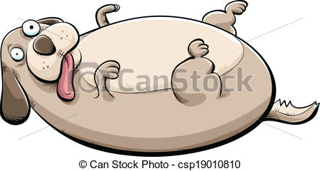 450x241 fat dog cartoon of a big, fat dog lying on his back - Fat Dog Drawing