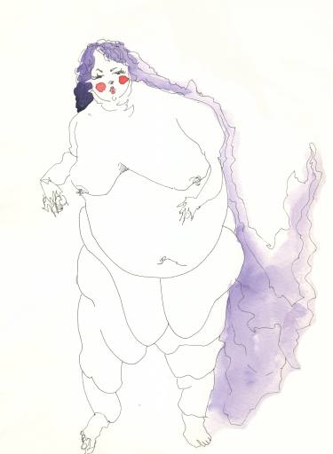 375x512 Fat Girl Drawings For Sale Saatchi Art - Fat Girl Drawing