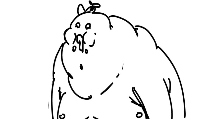 852x480 The Ugly Huge Fat Guy Stock Footage Video - Fat Guy Drawing