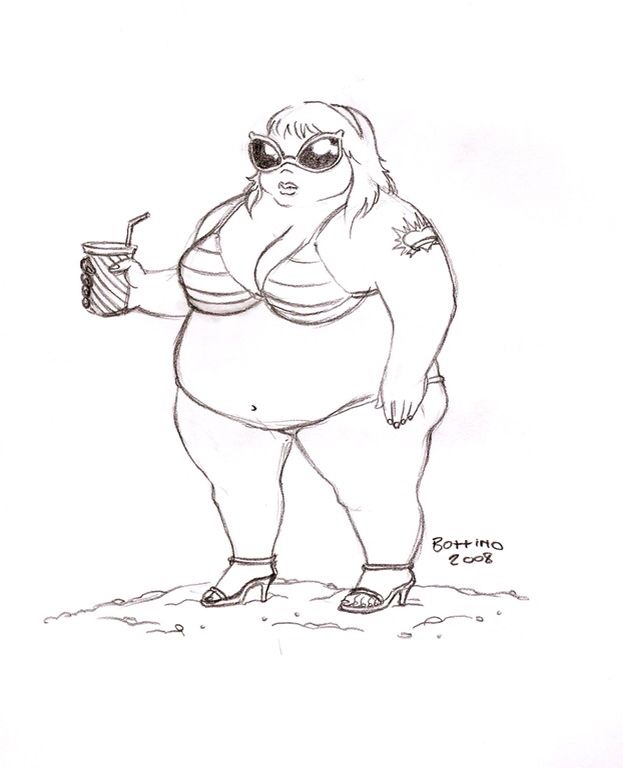623x768 fat ladie found on google fat lady drawings, art, sketches - Fat Lady Drawing